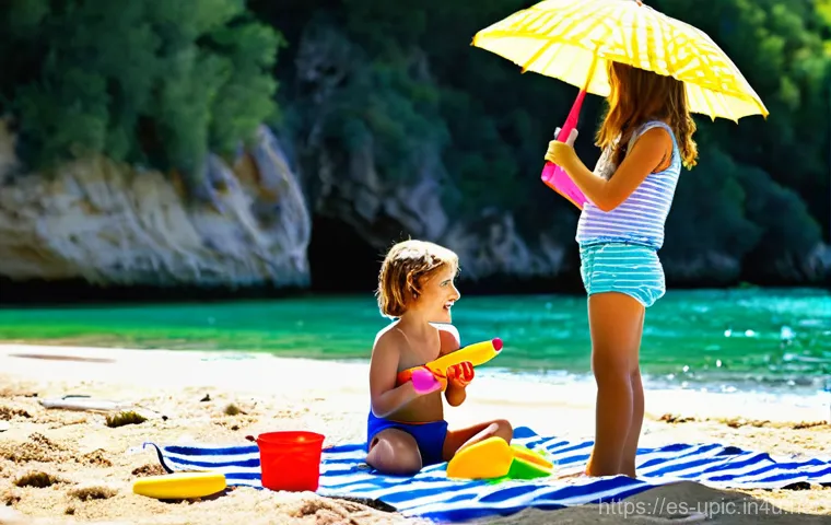 이색피크닉 물놀이와 함께하는 여름 피크닉 - **Prompt:** "A vibrant and joyful picnic scene unfolding on a tranquil, sparkling lake, reminiscent ...